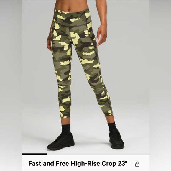 Lululemon Fast and Free HR Crop - size 8 - Picture 1 of 5